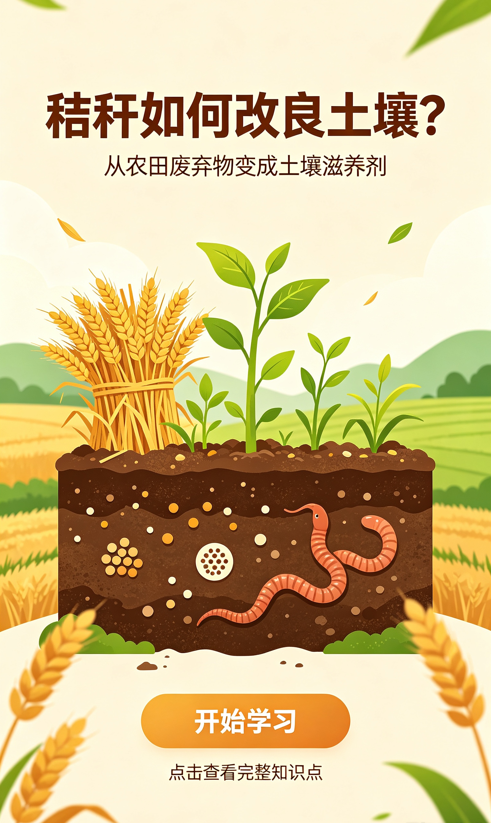 秸秆如何改良土壤：从农田废弃物变成土壤滋养剂，点击开始学习
